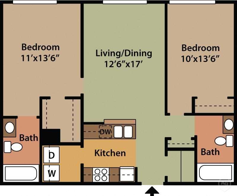 Two bedroom apartment at The Residences at Ninth Square in New Haven, CT